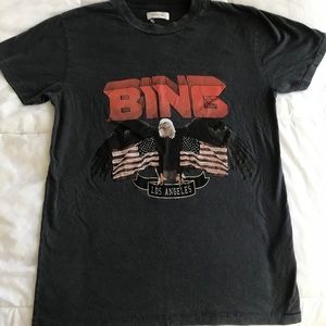 Anine Bing charcoal/black graphic t-shirt